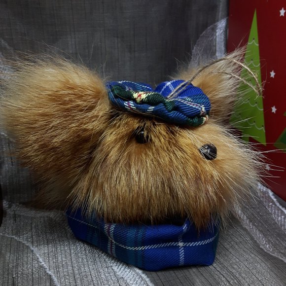 Tartan Teddy Bear Christmas Ornament - Nova Scotia Tartan - Coyote - Picture 1 of 6
